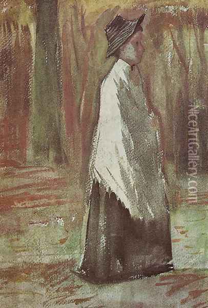 Woman in the Woods Oil Painting - Vincent Van Gogh