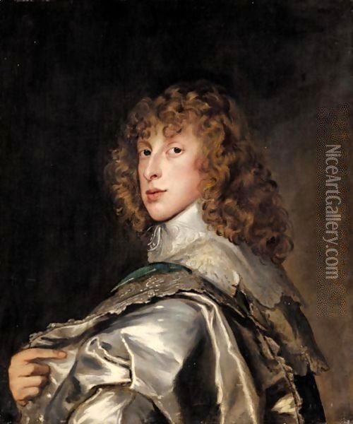 Portrait of Lord Bernard Stuart later Earl of Lichfield 1622-45 after Van Dyck Oil Painting - Thomas Gainsborough