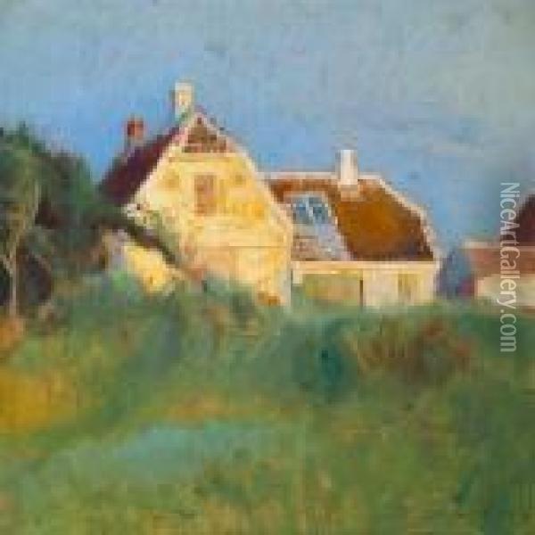 Madam Bentsens Hus,kroyers Forste Bolig Oil Painting - Peder Severin Kroyer