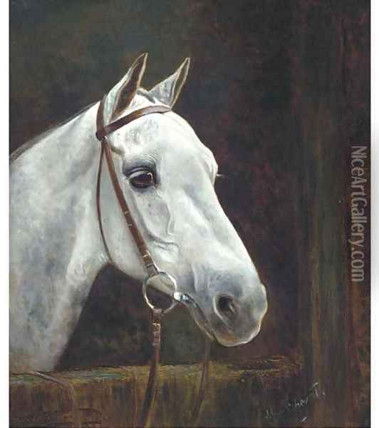 Colonel Heseltine's polo pony Oil Painting - Lilian Cheviot