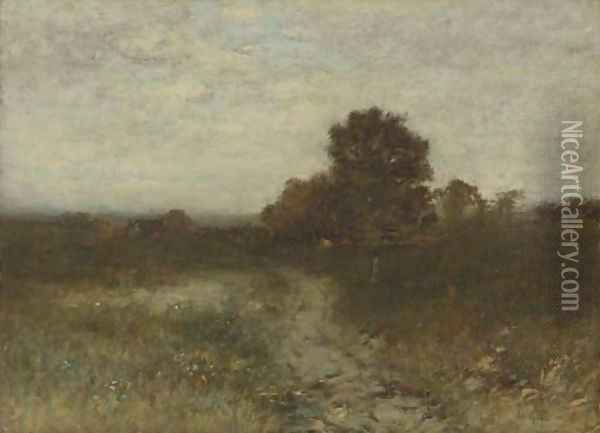 Gray Day Oil Painting - Alexander Helwig Wyant