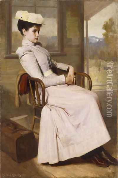Waiting 1896 Oil Painting - Gordon Coutts