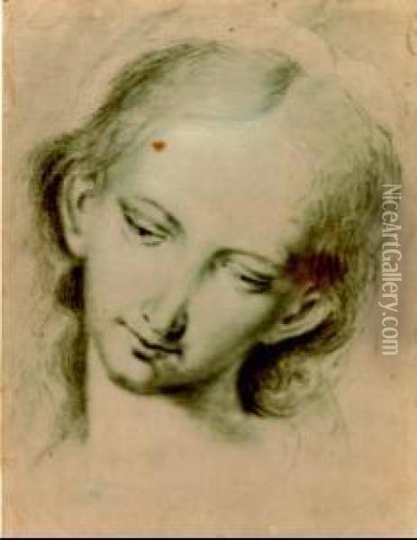 Busto Femminile Oil Painting - Francesco Daggiu Daggiu Il Capella