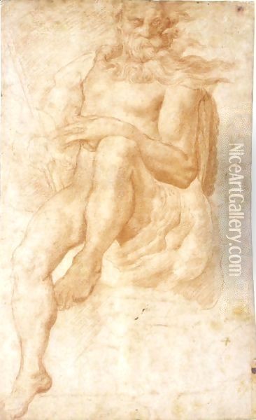 Study For The Figure Of Aeolus Oil Painting - Pellegrino Tibaldi