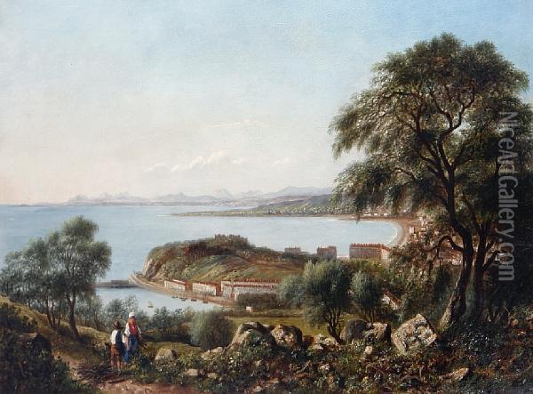 An Italian Coastal View Oil Painting - William Clarkson Stanfield