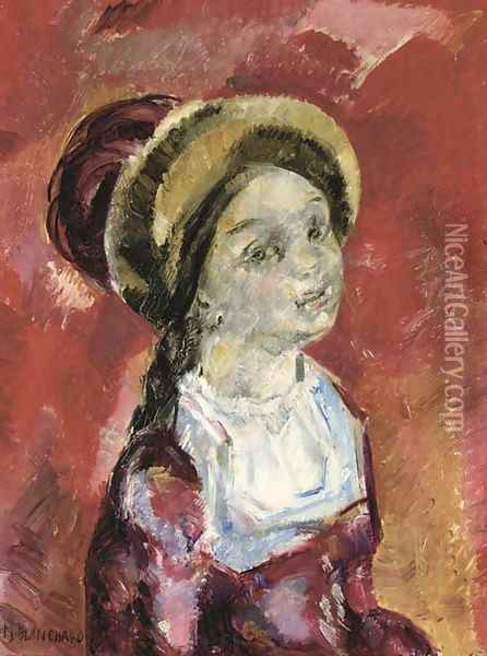 L'Enfant au chapeau Oil Painting - Maria Blanchard