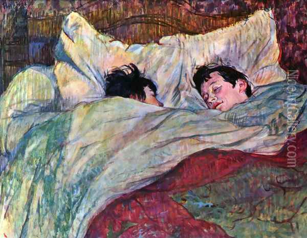 In Bed 2 Oil Painting - Henri De Toulouse-Lautrec
