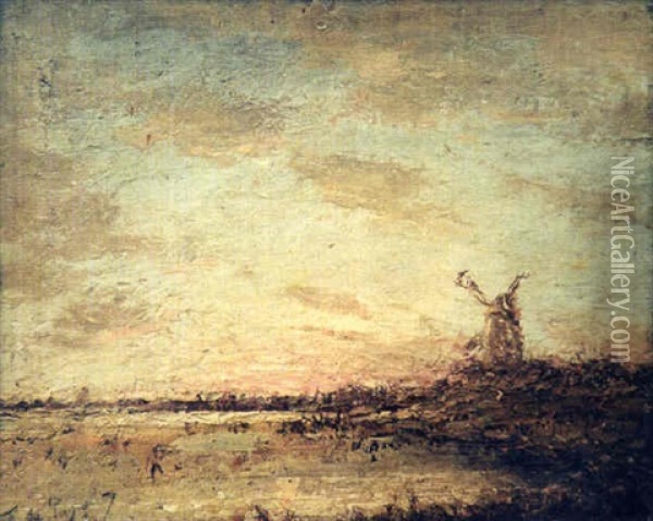 Le Moulin Oil Painting - Ferdinand du Puigaudeau