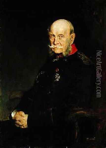 Kaiser Wilhelm I 1797-1888 Oil Painting - Franz von Lenbach