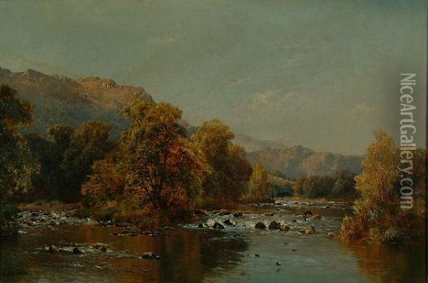 At Bettws-y-coed Oil Painting - Alfred de Breanski