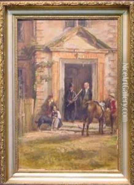 The Old Hall, Packington, Warwickshire Oil Painting - Frederick Henry Henshaw