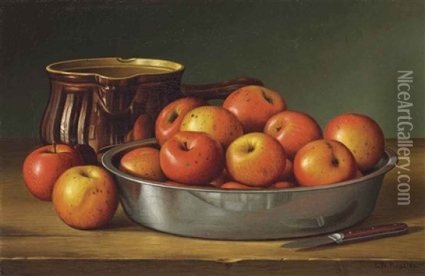Abundance Of Apples Oil Painting - Levi Wells Prentice