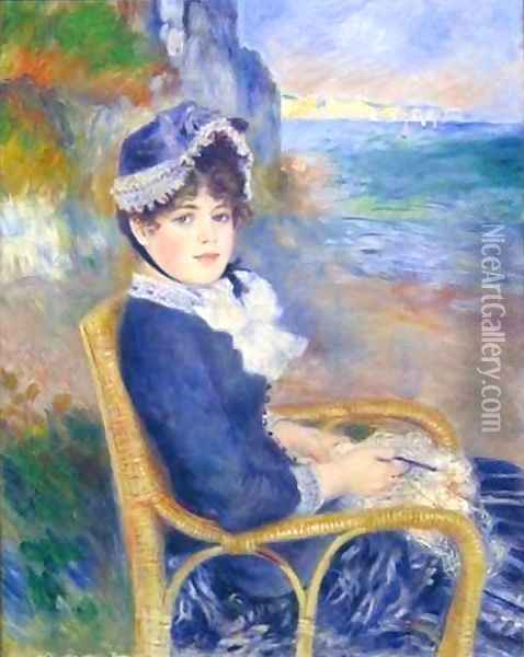 By the Seashore Oil Painting - Pierre Auguste Renoir