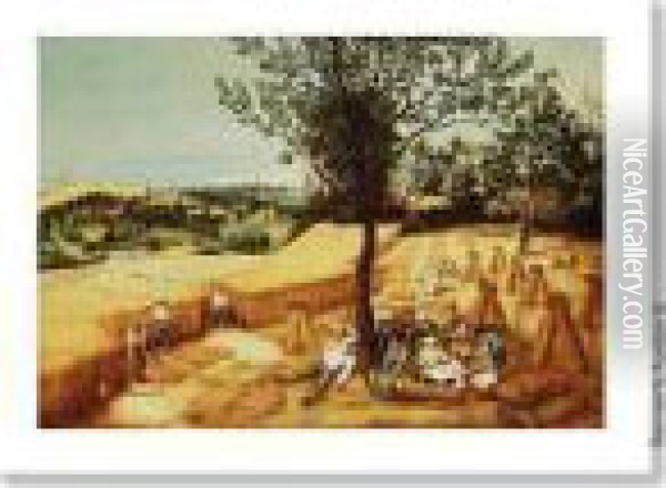 Suiveur. Allegorie De L'ete. Oil Painting - Pieter The Elder Brueghel