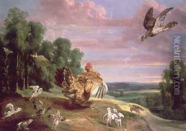 The Hawk and the Hen Oil Painting - Frans Snyders
