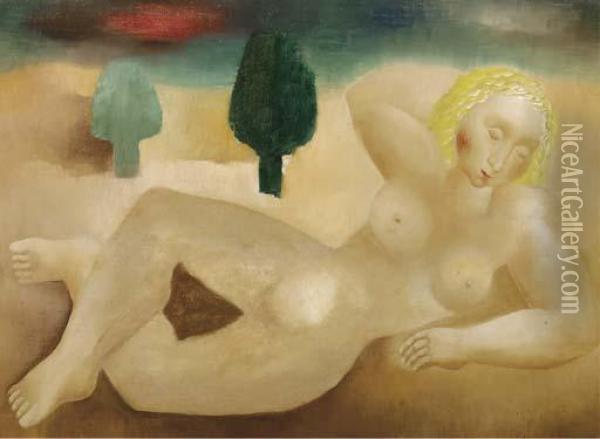 Reclining Nude Oil Painting - Tinus, Van Doorn Jnr.