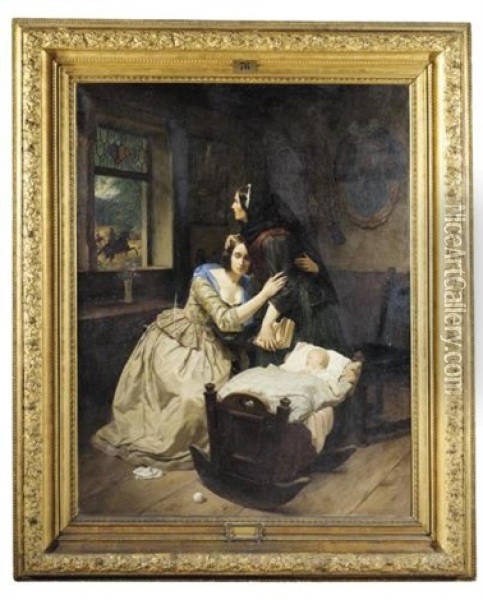 The Deserted Woman (die Verlassene) Oil Painting - Carl Wilhelm Huebner