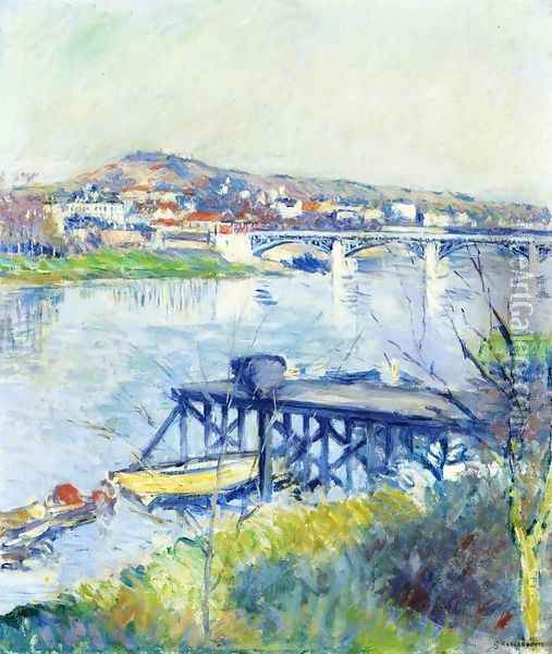 The Bridge At Argenteui Oil Painting - Gustave Caillebotte