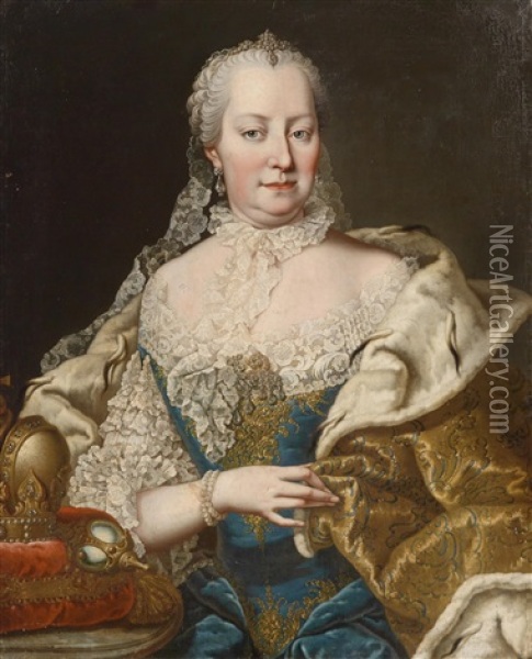 Bildnis Der Kaiserin Maria Theresia Oil Painting - Martin van Meytens the Younger