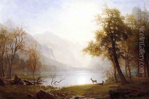 Valley In Kings Canyon Oil Painting - Albert Bierstadt