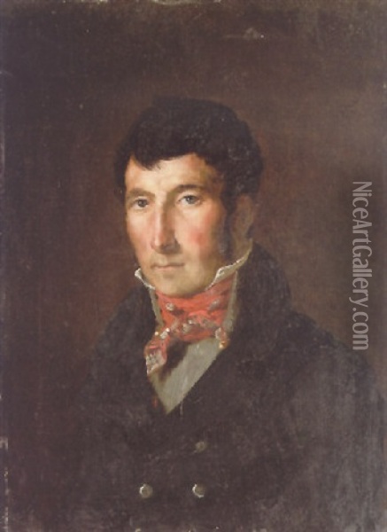Portrait Of Fougerat Oil Painting - Eugene Delacroix