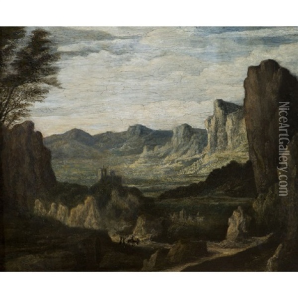 Paysage De Montagne Oil Painting - Johannes Ruyscher