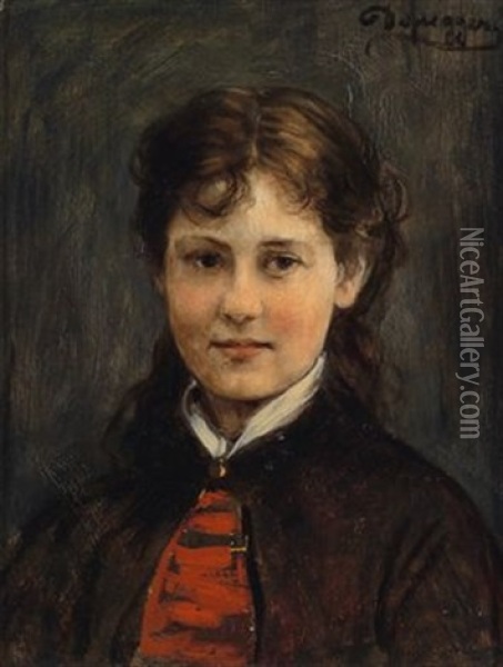 Madchen Mit Langem Haar Oil Painting - Franz Von Defregger