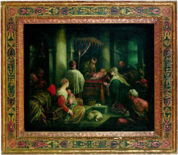 La Circoncision Oil Painting - Leandro Bassano
