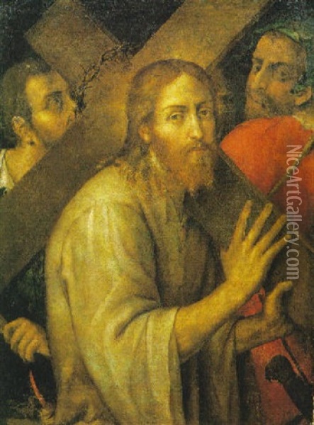 Cristo Portacroce Tra Due Sgherri Oil Painting - Sebastiano Del Piombo
