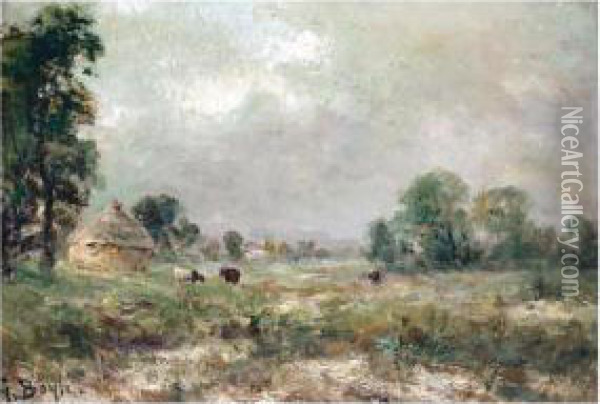 Landscape With Cattle Oil Painting - George A. Boyle