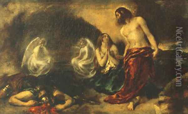 Christ Appearing To Mary Magdalene After The Resurrection Oil Painting - William Etty