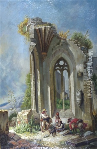 Rovine E Viandanti Oil Painting - Eugene Delacroix