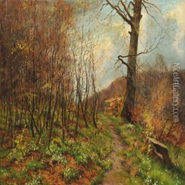 Spring Forest Oil Painting - Carl Milton Jensen