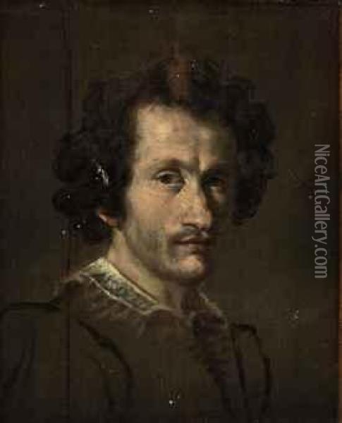 Portrait Of A Young Man Oil Painting - Gian Lorenzo Bernini