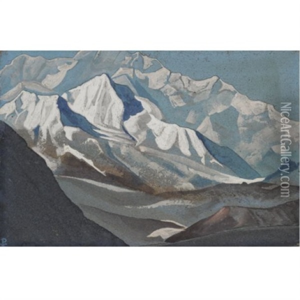 Himalayas, Kanchenjunga Oil Painting - Nikolai Konstantinovich Roerich