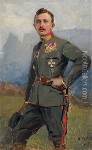 Kaiser Karl I. Von Osterreich Oil Painting - Karl Friedrich Gsur