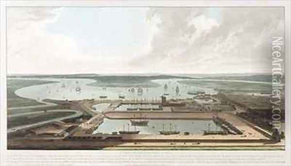 A View of the East India Docks Oil Painting - William Daniell RA