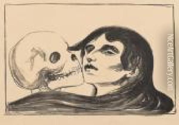 The Kiss Of Death Oil Painting - Edvard Munch
