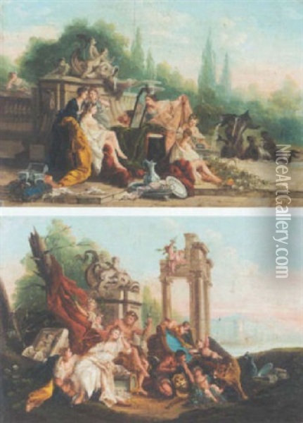 Bacchus And Ariadne Oil Painting - Giuseppe Bernardino Bison