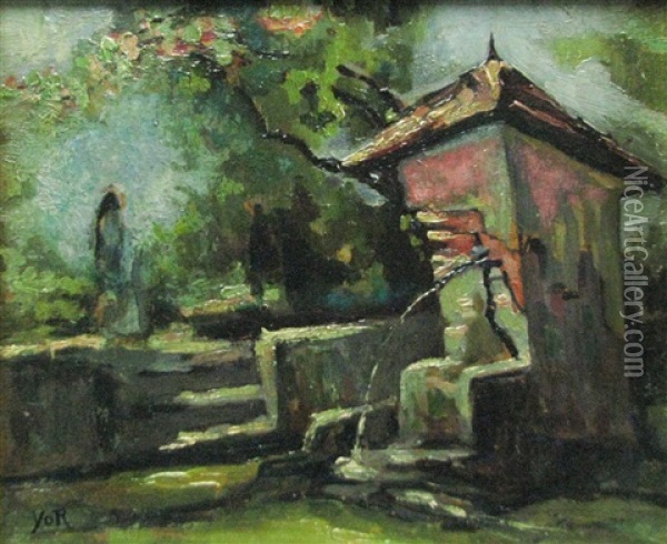 The Water Pump Oil Painting - Petre Iorgulescu Yor