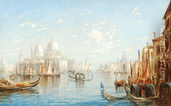 Venetian Capriccio With Santa Maria Della Salute Oil Painting - Francis Maltino