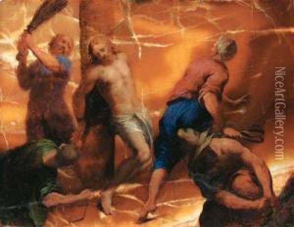 The Flagellation Oil Painting - Domenico Brusasorzi