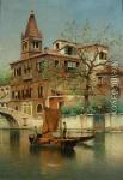 Venetian Canal Oil Painting - Henry Pember Smith