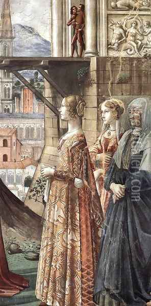 Visitation (detail) 3 Oil Painting - Domenico Ghirlandaio
