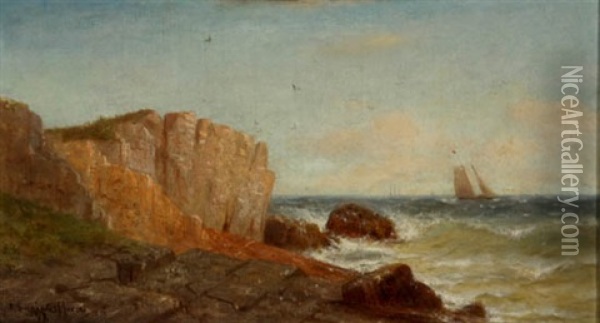 Sailing Off A Rocky Coast Oil Painting - Robert Swain Gifford