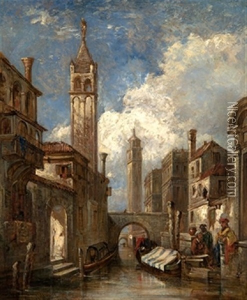 Vista De Venecia Oil Painting - William James Mueller