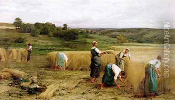 Harvest 1874 Oil Painting - Leon Augustin Lhermitte