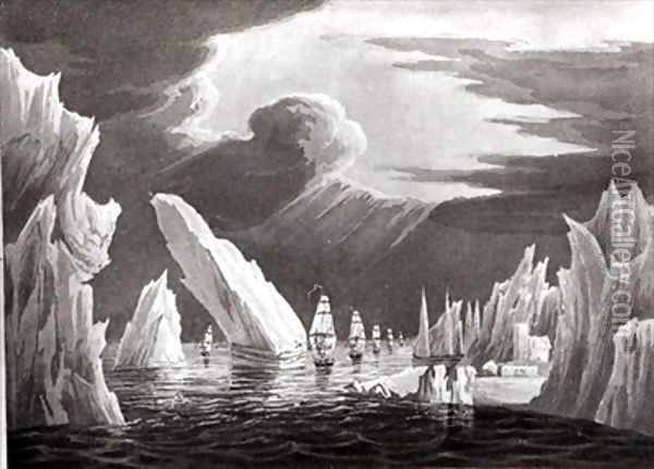 Passage through the Ice Oil Painting - Captain N. Rofs