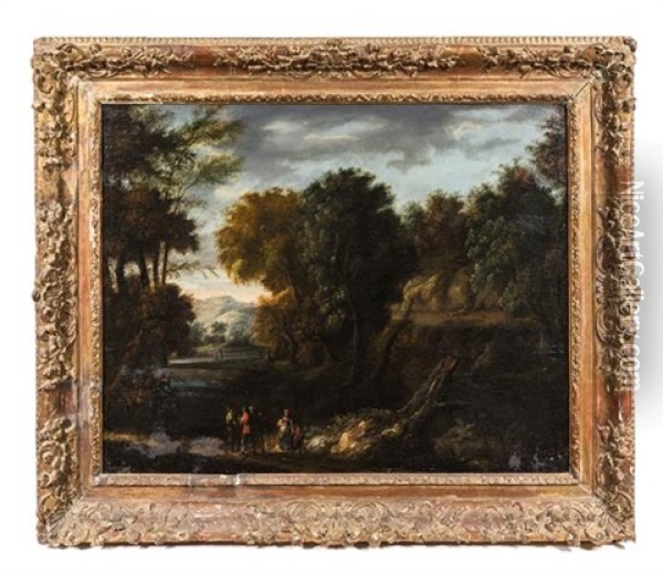 Forest Scene Oil Painting - Constantinus Cornelis Huysmans