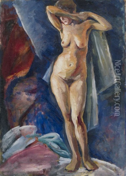 Nude Model Oil Painting - Aleksei Ilych Kravchenko